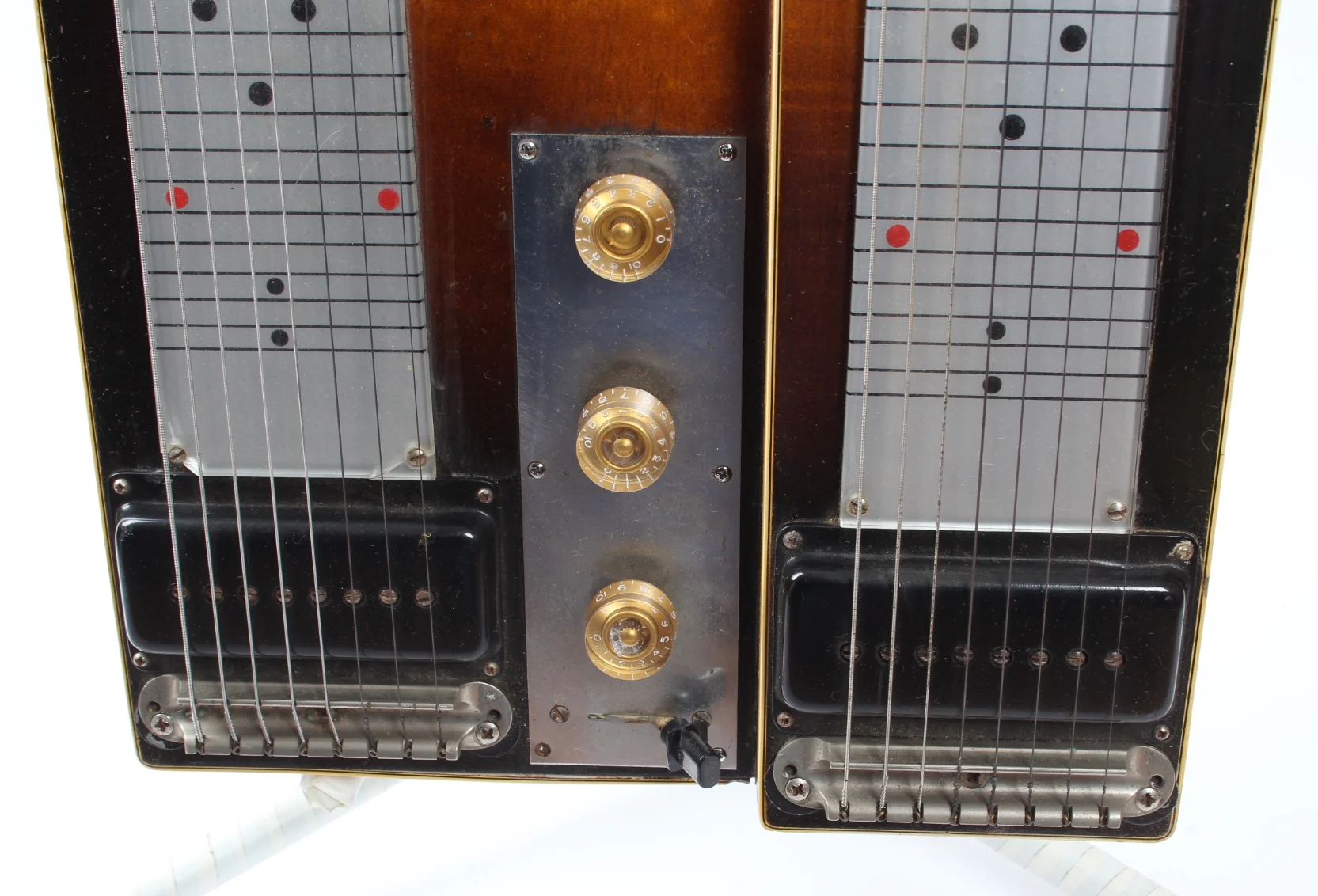 1953 Gibson Console Grande Double 8-String Neck Steel burst - Image 4