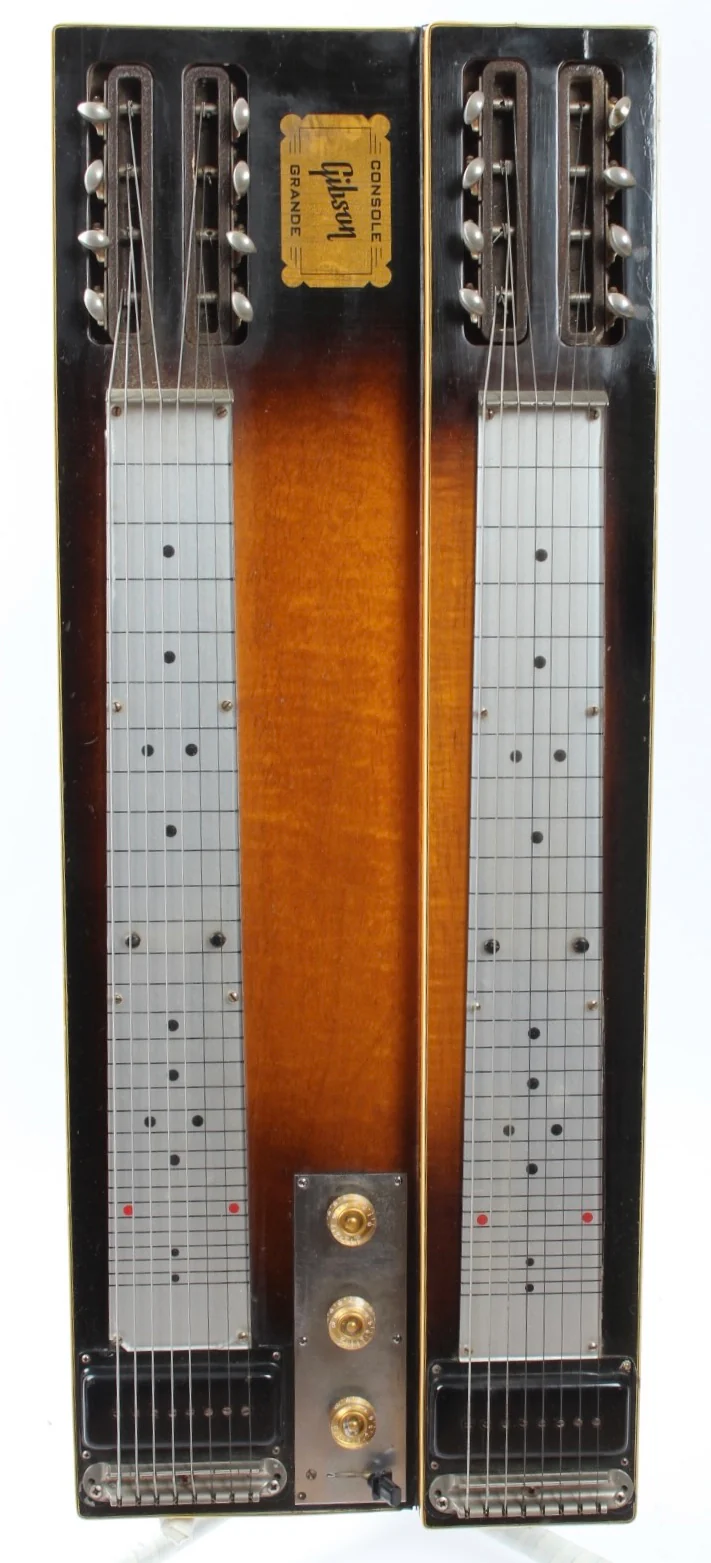 1953 Gibson Console Grande Double 8-String Neck Steel burst - Image 7