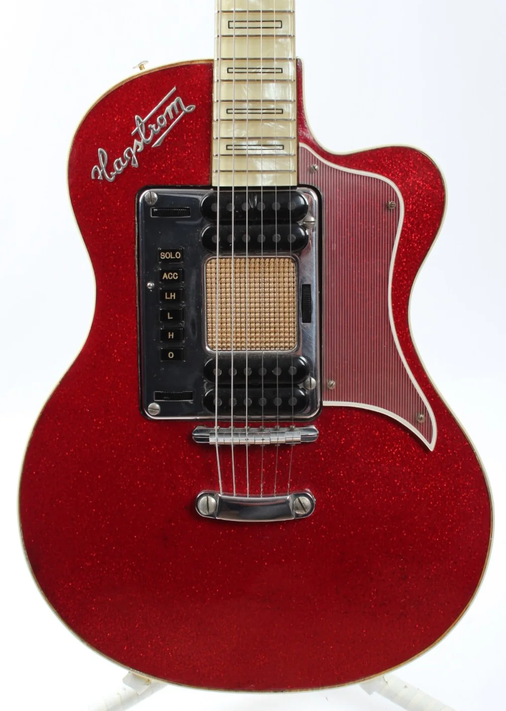 1960 Hagstrom Deluxe 90 red sparkle - Image 2