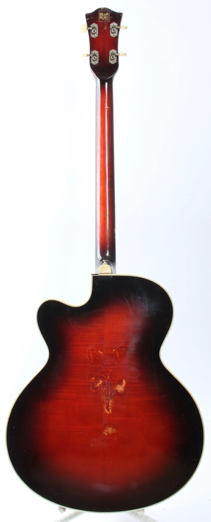 1960s Höfner President Bass 500/5 red sunburst - Image 6