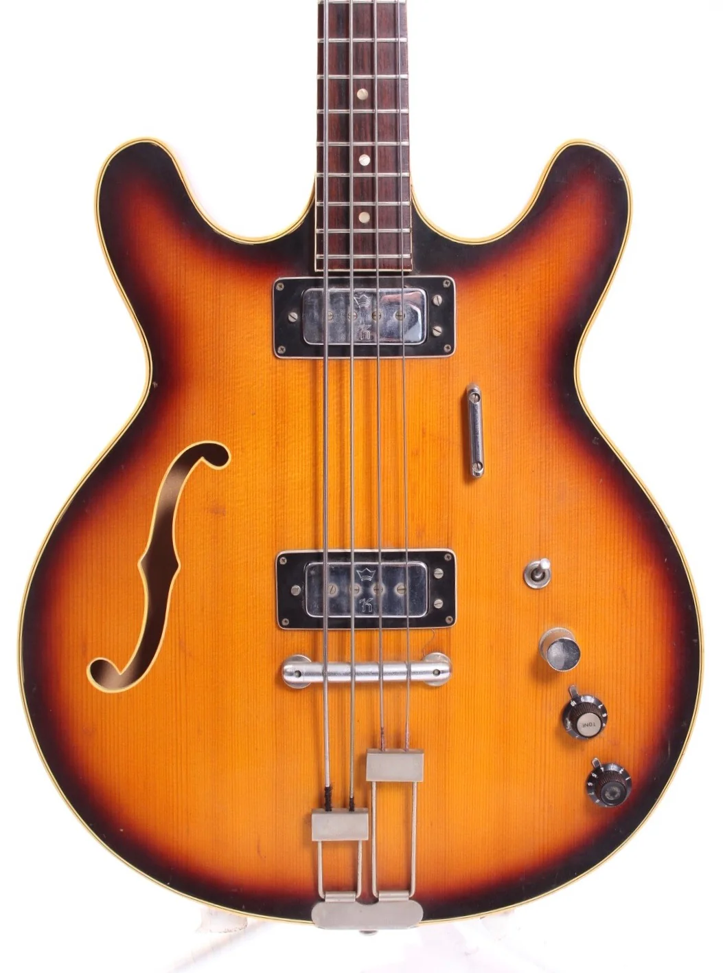 1960s Klira Ultra Thinline Bass sunburst - Image 2