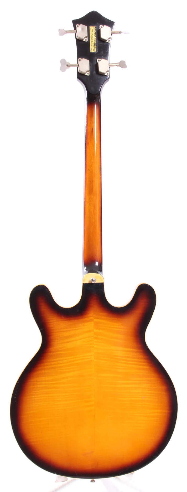 1960s Klira Ultra Thinline Bass sunburst - Image 6