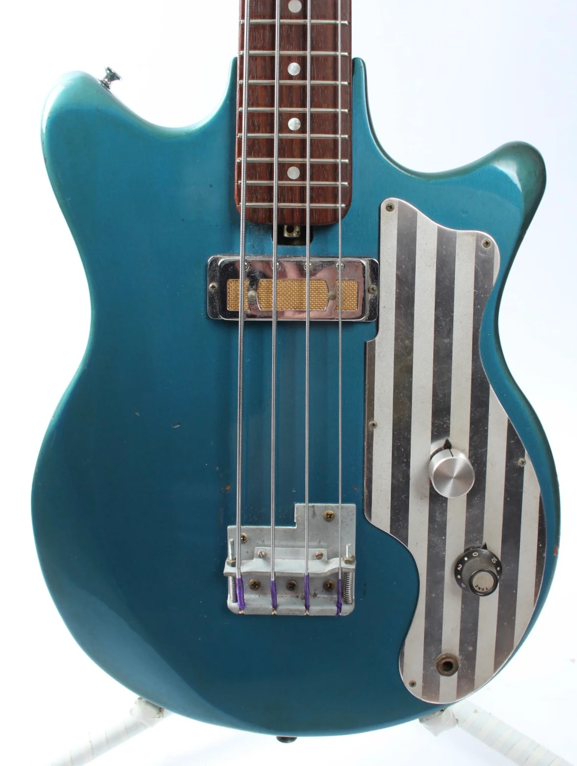 1960s Teisco BS-101 metallic blue - Image 2