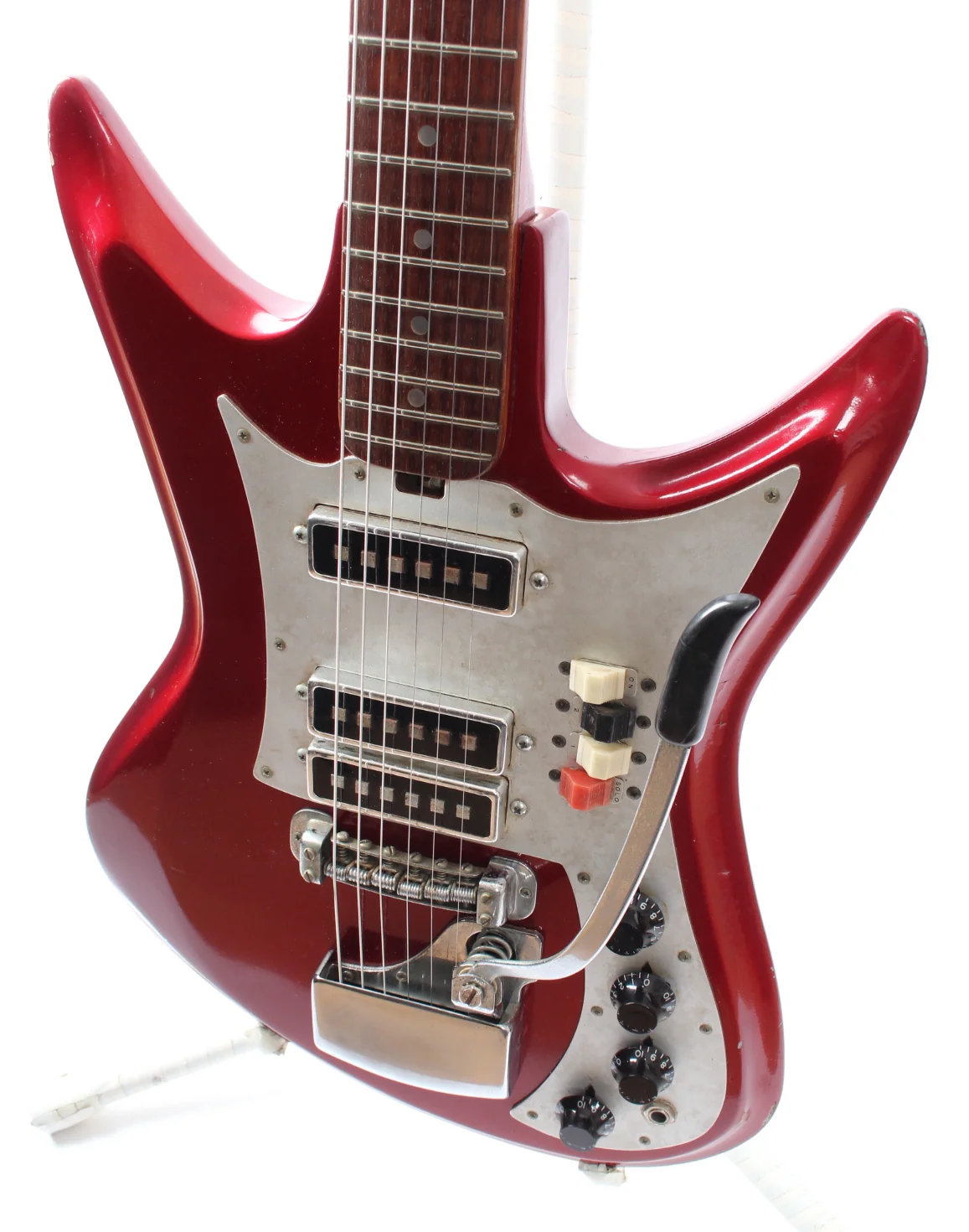 1960s Teisco K-3L candy apple red - Image 3