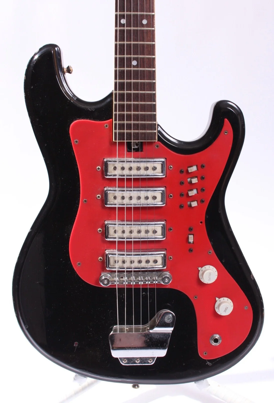 1960s Teisco Kawai Hertiecaster 4 pickups black - Image 2