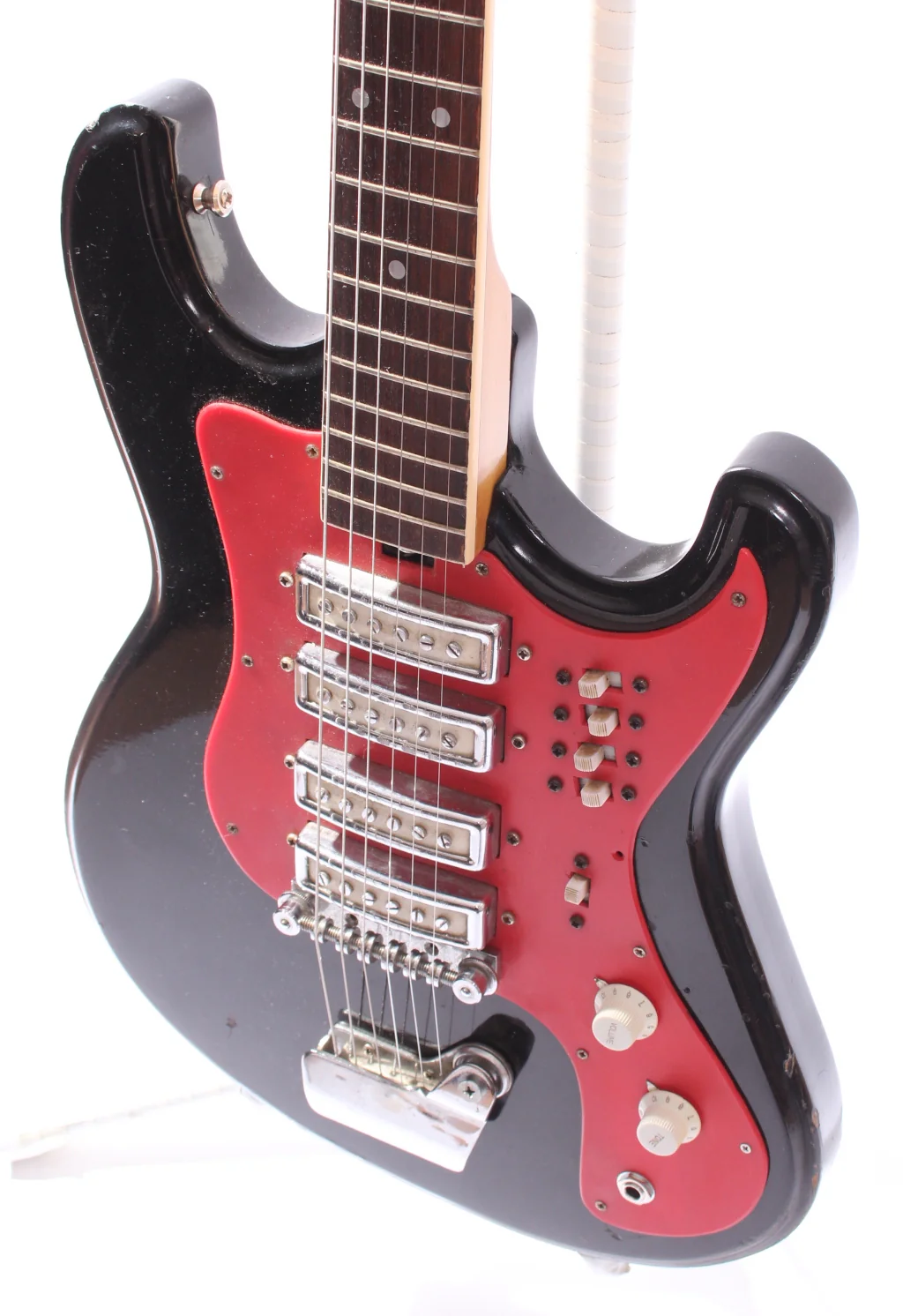 1960s Teisco Kawai Hertiecaster 4 pickups black - Image 3