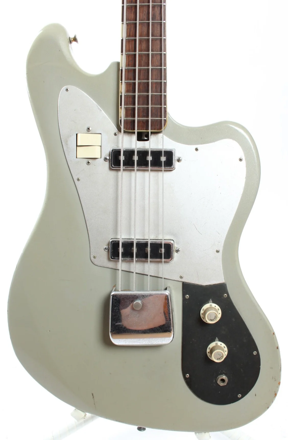 1960s Teisco NB-4 EB-200 Bass platinum grey - Image 2