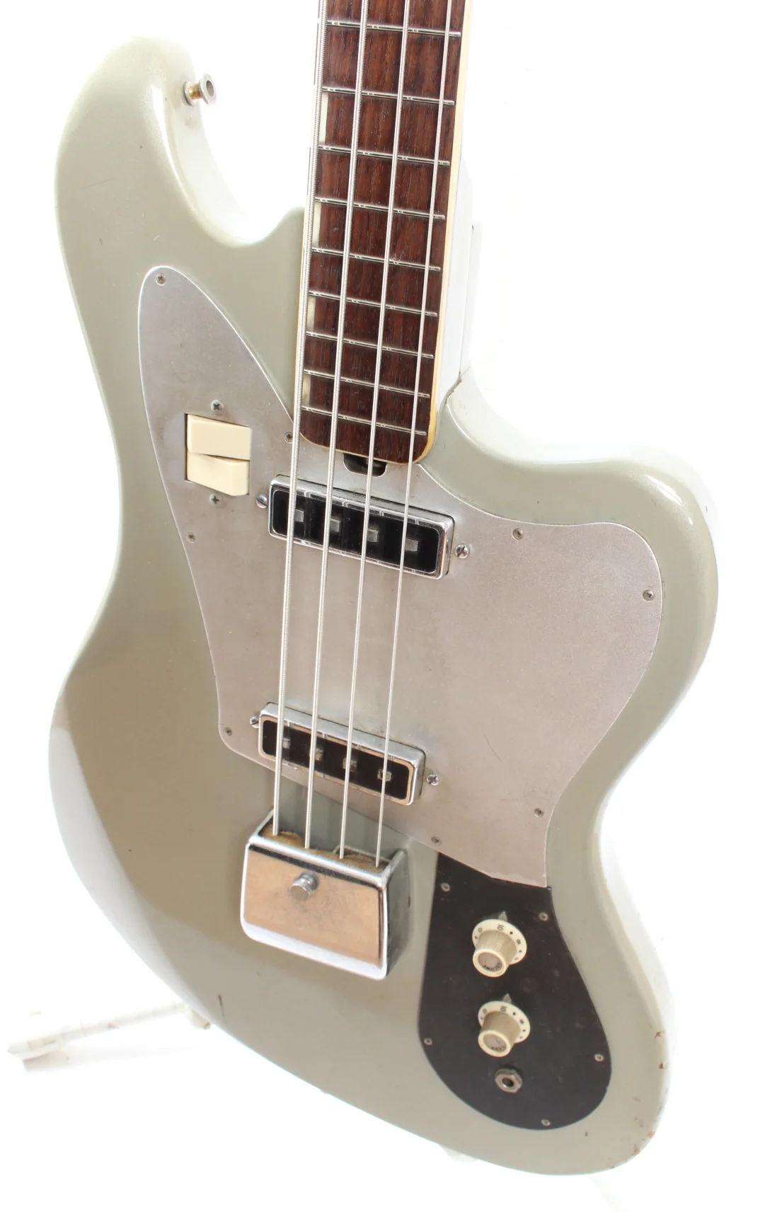 1960s Teisco NB-4 EB-200 Bass platinum grey - Image 3
