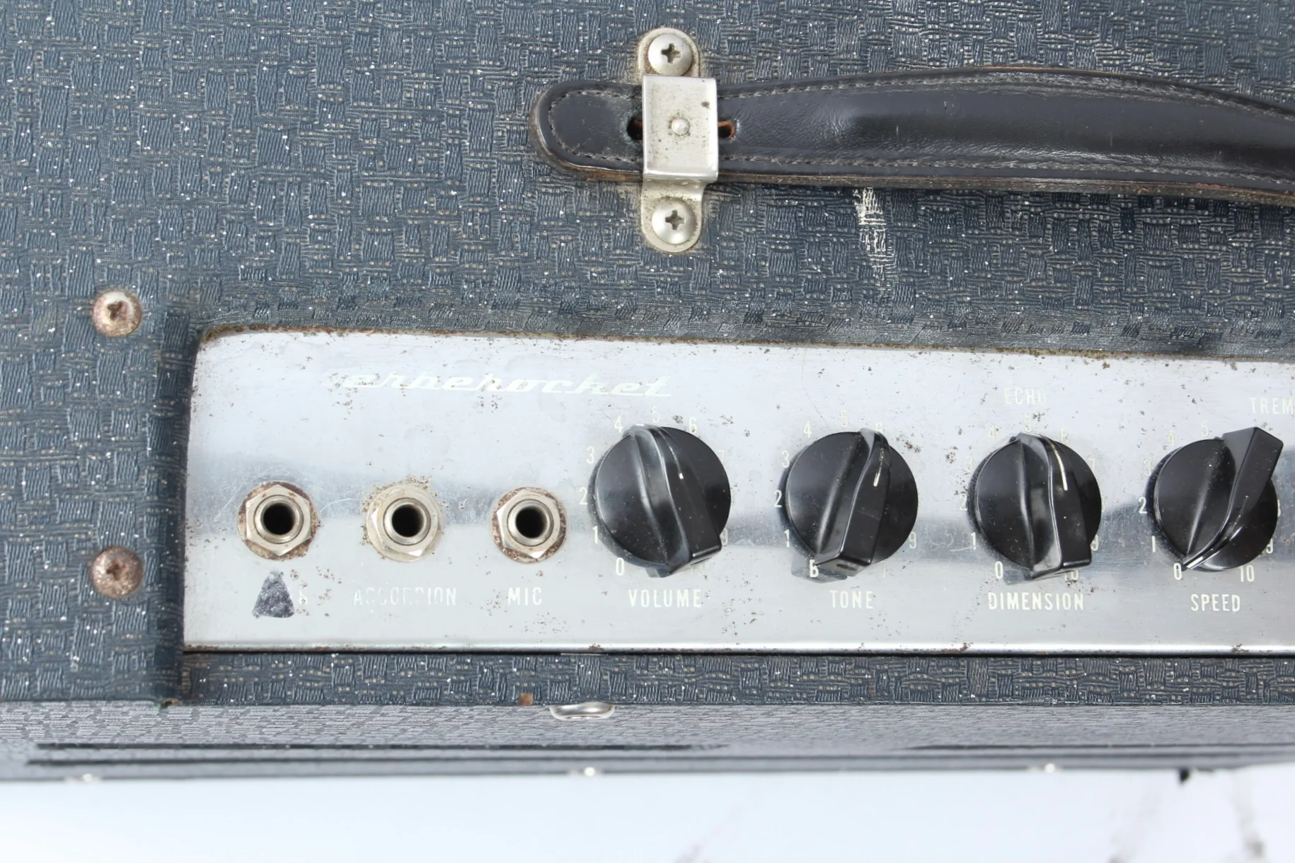 1961 Ampeg R-12 Reverbrocket random navy flair - Image 5