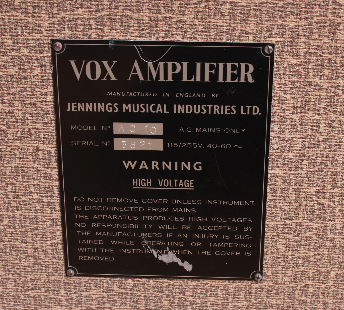 1962 Vox AC10 single 1x10" fawn - Image 6