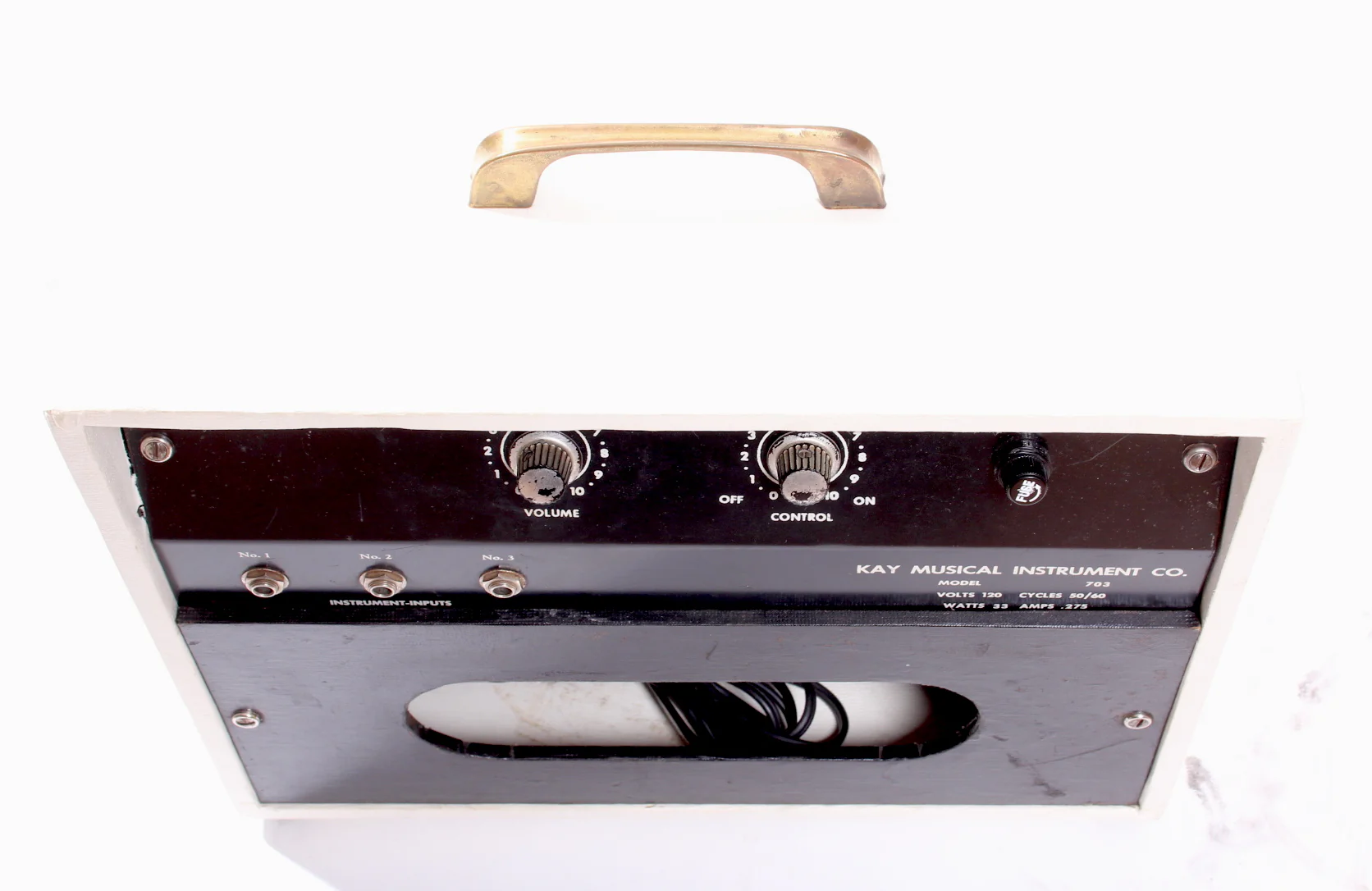 1963 Kay 703 Amp white tolex - Image 3