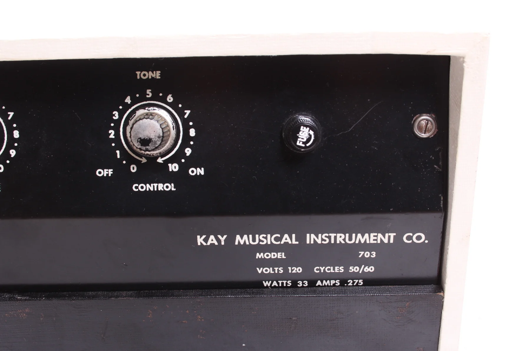 1963 Kay 703 Amp white tolex - Image 4