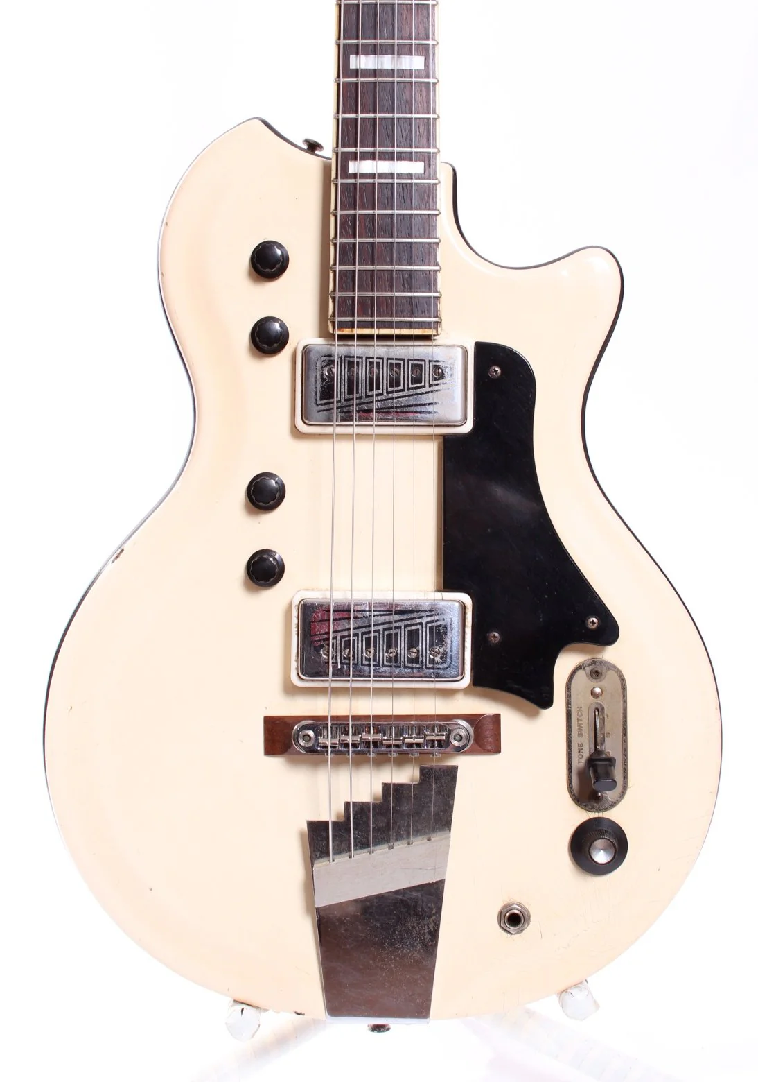 1965 Supro Dual Tone S424 Res-O-Glass white - Image 2