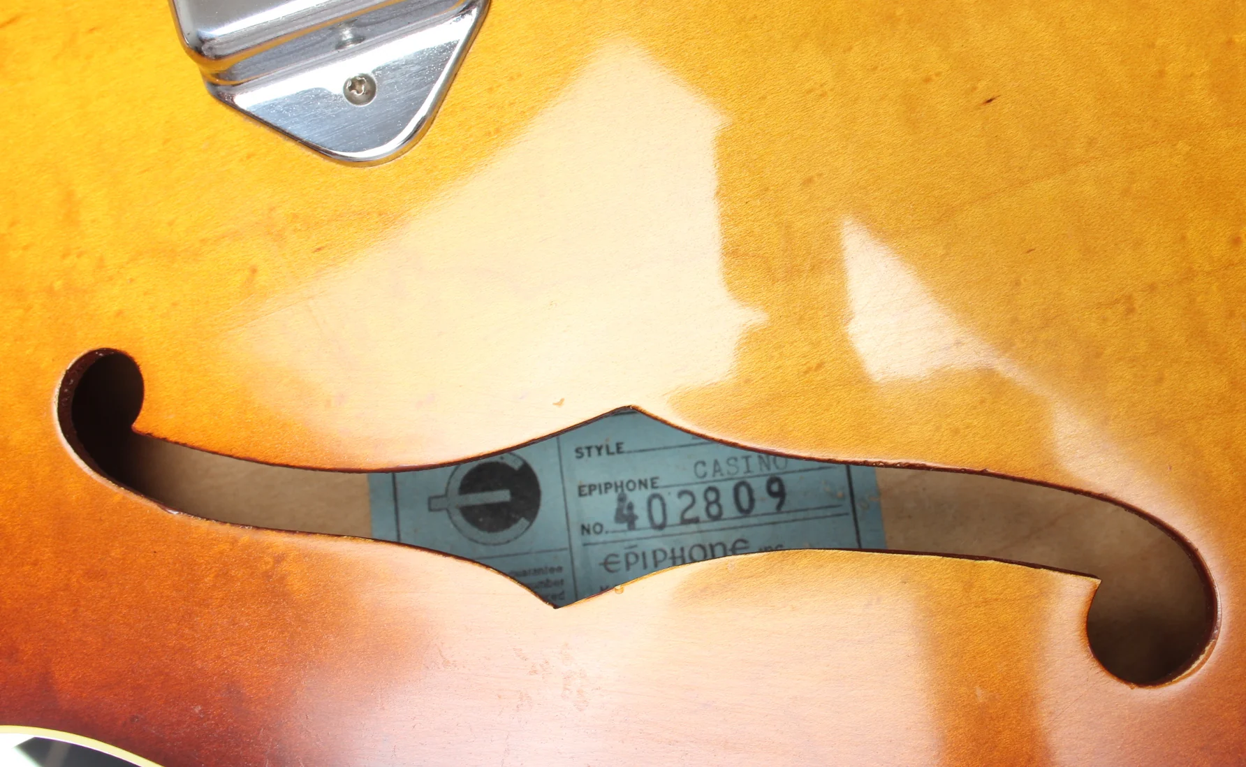 1966 Epiphone Casino E230TD royal tan sunburst - Image 11