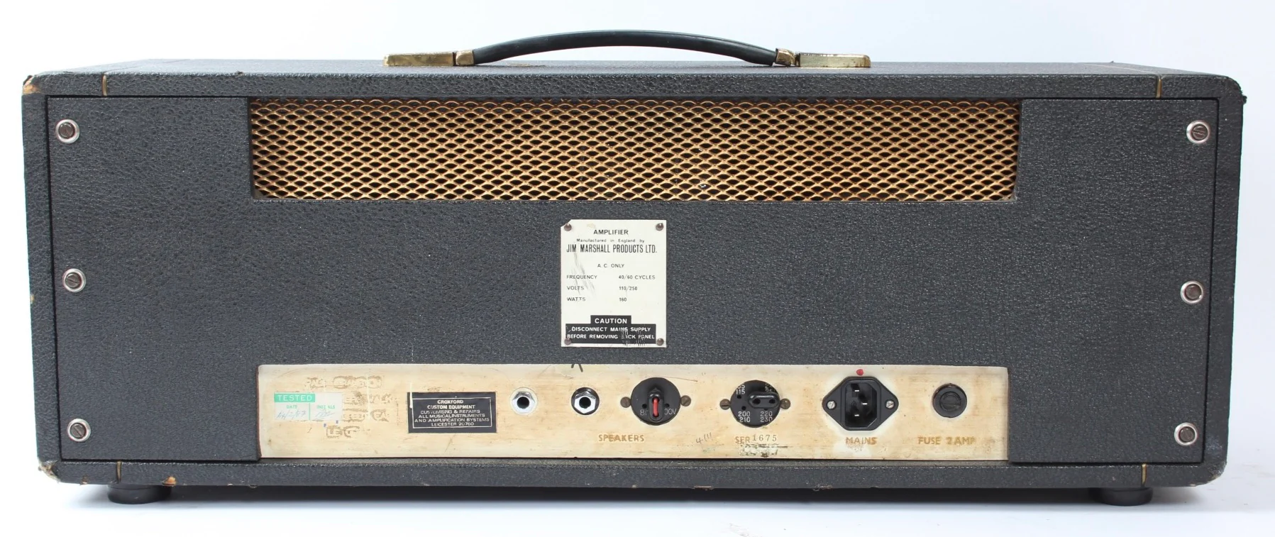 1966 Marshall JTM45 KT66 white plexi back panel - Image 8