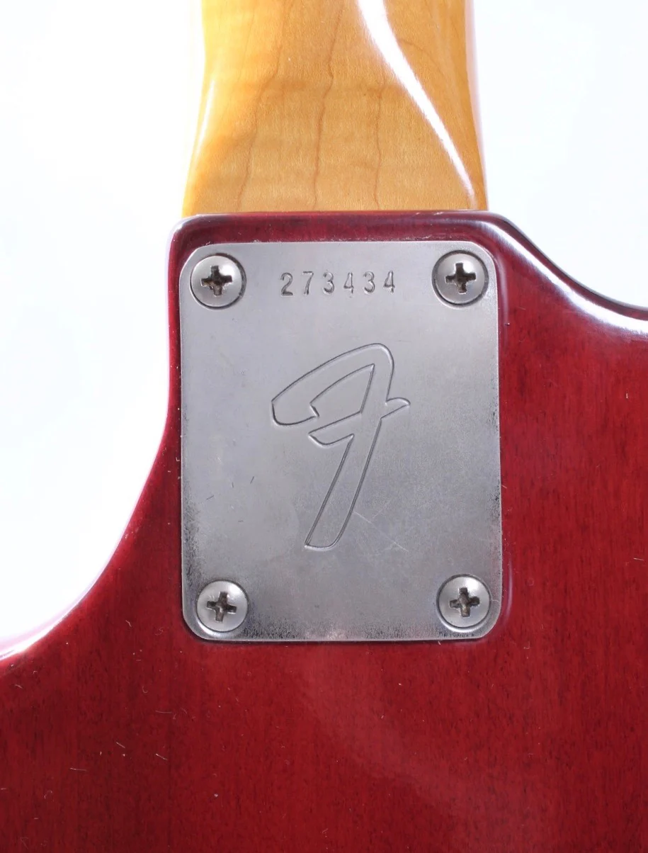 1969 Fender Mustang Bass translucent cherry red - Image 11