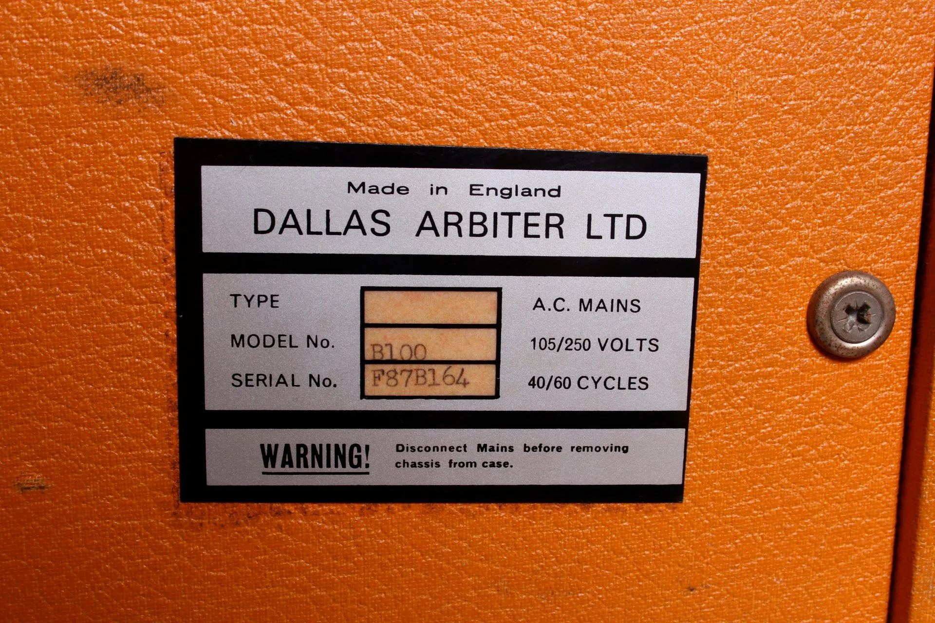1970 Sound City MKIII B100W orange - Image 9