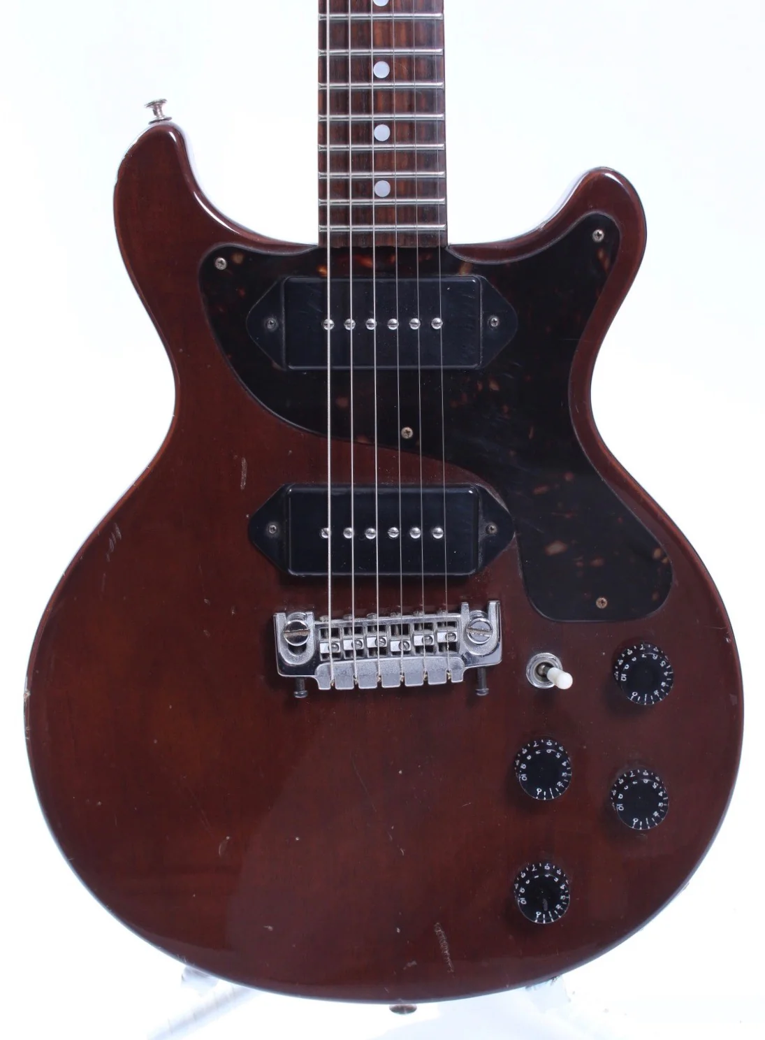 1970s Aria Les Paul Junior Special DC cherry red - Image 2