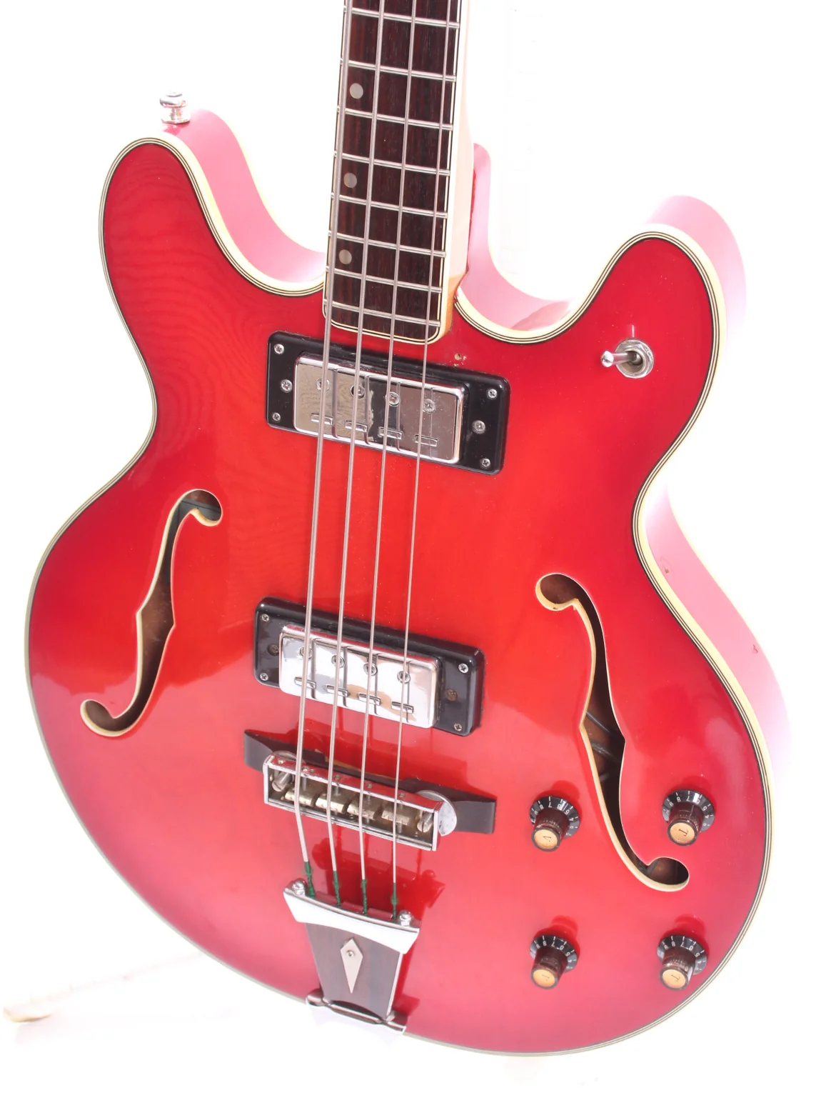 1970s Epiphone Ea-260 Hollow-Body Bass cherry red - Image 3