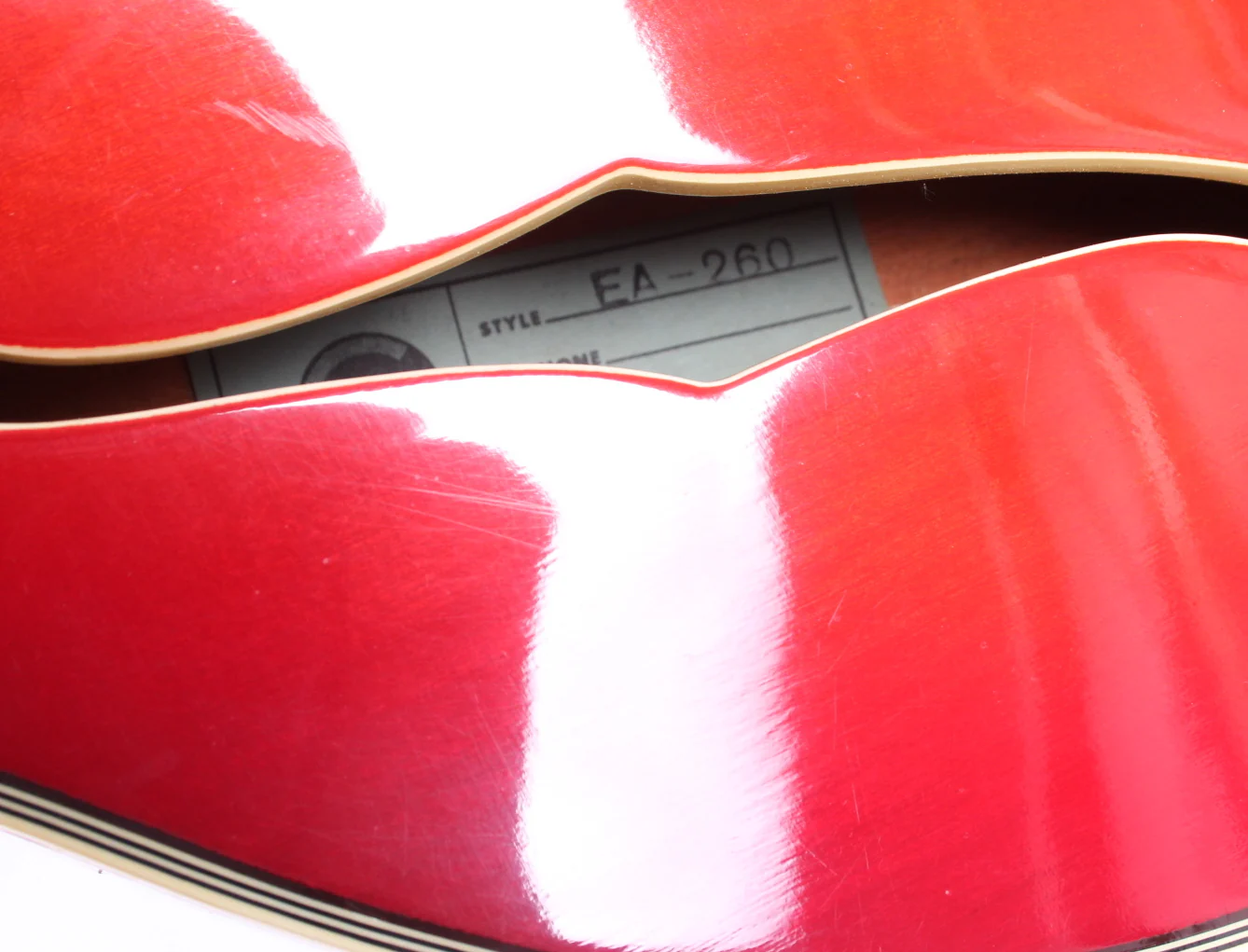 1970s Epiphone Ea-260 Hollow-Body Bass cherry red - Image 6