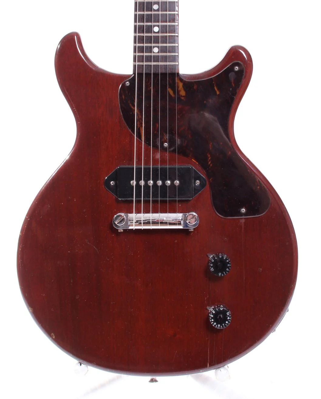 1970s Greco Les Paul Junior Double Cutaway cherry red - Image 3