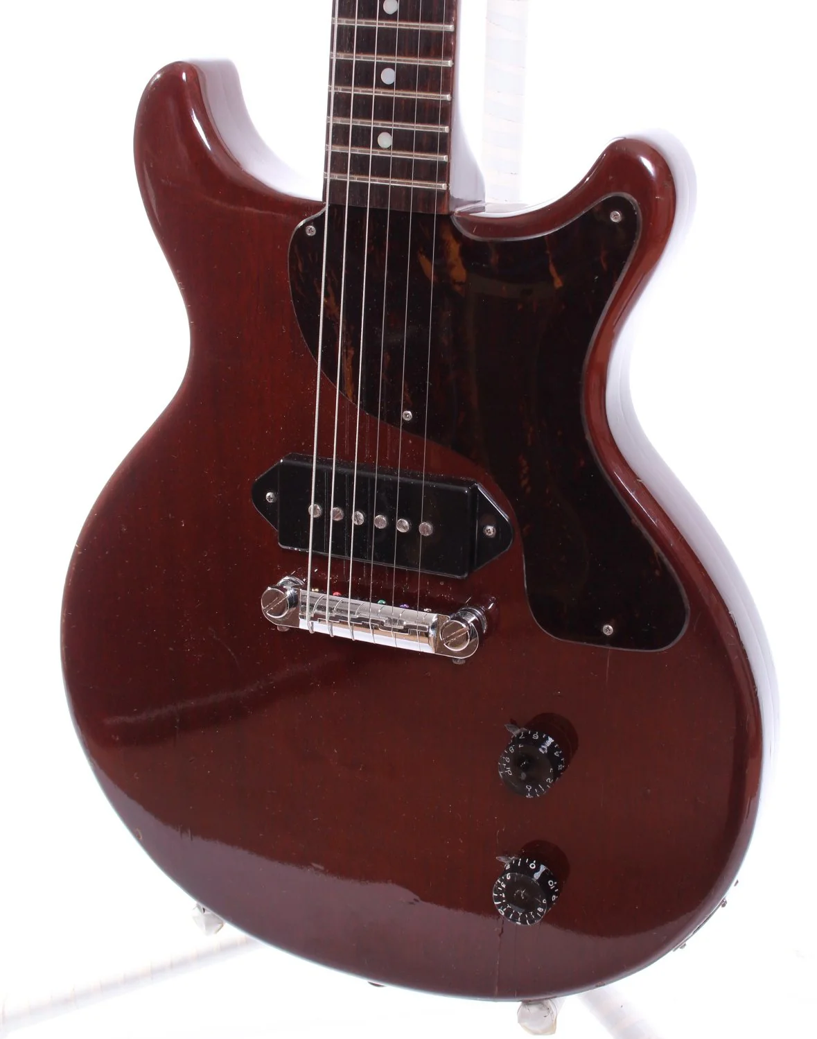 1970s Greco Les Paul Junior Double Cutaway cherry red - Image 4