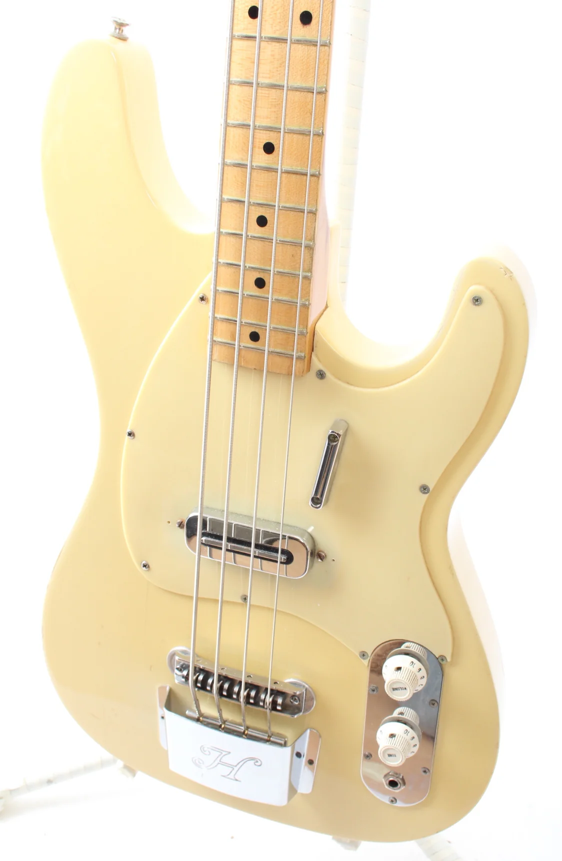 1970s Hoyer Telecaster Bass 33 olympic white - Image 3
