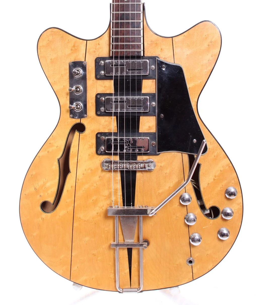 1970s Rossmeisl Thinline guitar natural - Image 10
