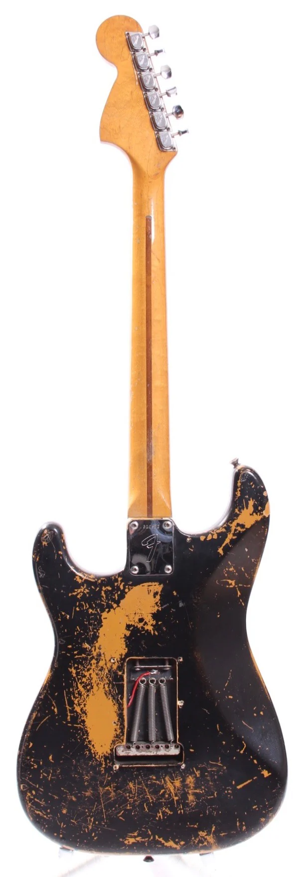 1971 Fender Stratocaster 4-bolt black over olympic white - Image 6