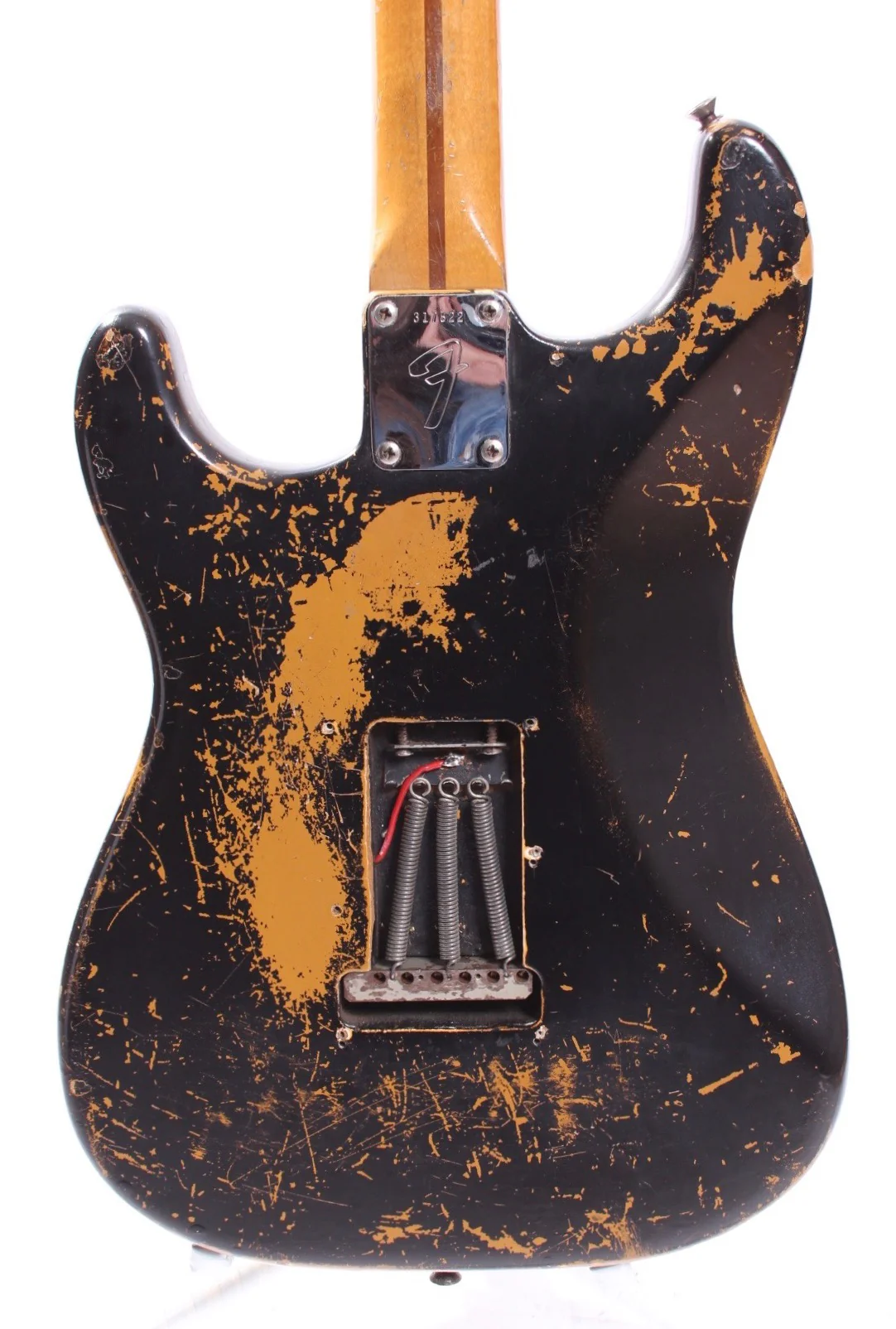 1971 Fender Stratocaster 4-bolt black over olympic white - Image 7