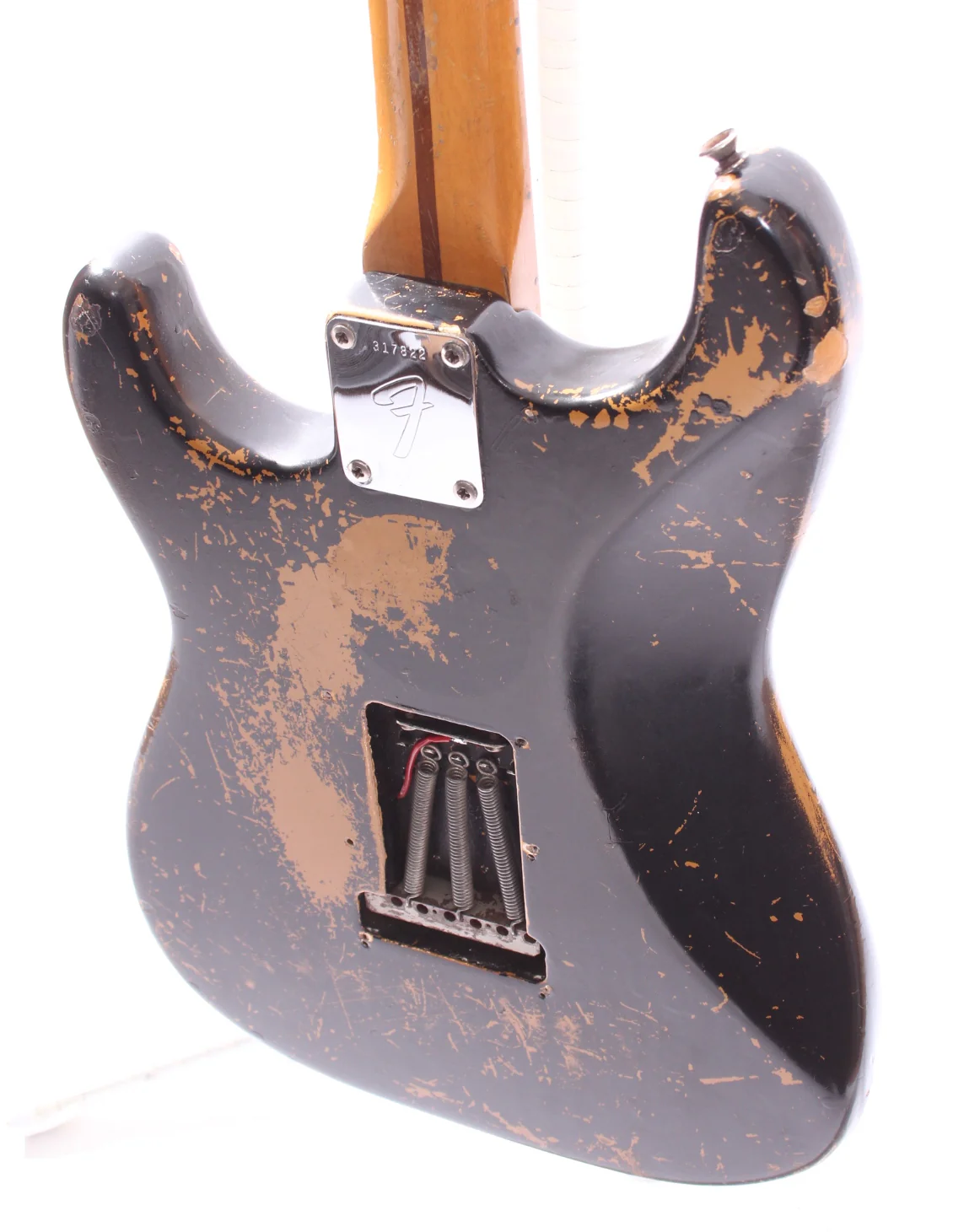 1971 Fender Stratocaster 4-bolt black over olympic white - Image 8