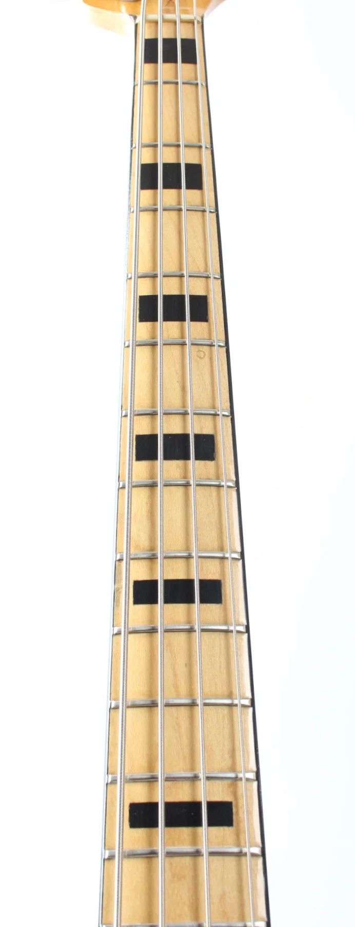 1973 Fender Jazz Bass black blocks olympic white - Image 4