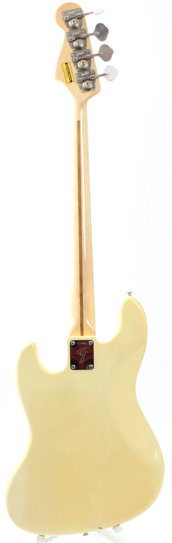 1973 Fender Jazz Bass black blocks olympic white - Image 6