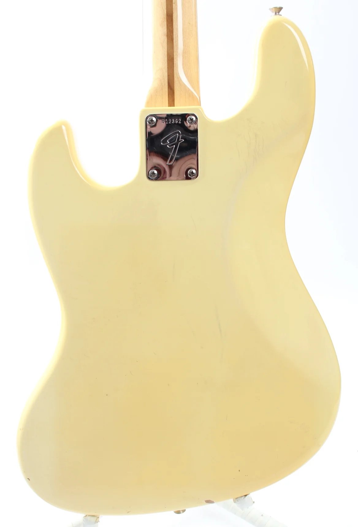 1973 Fender Jazz Bass black blocks olympic white - Image 7