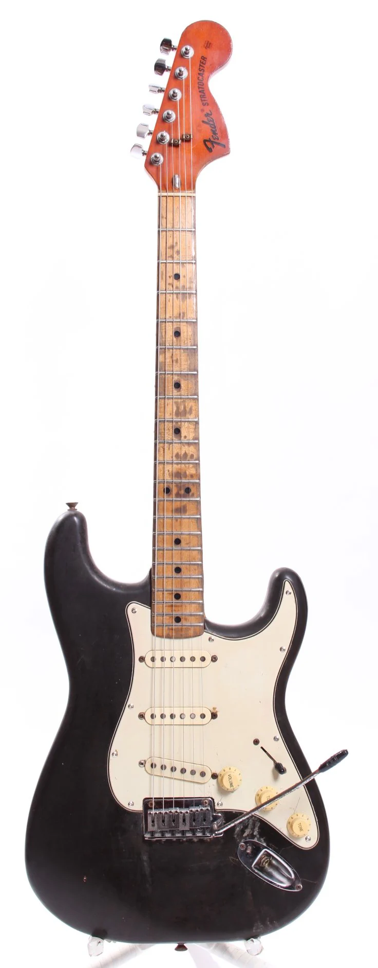 1973 Fender Stratocaster black over olympic white