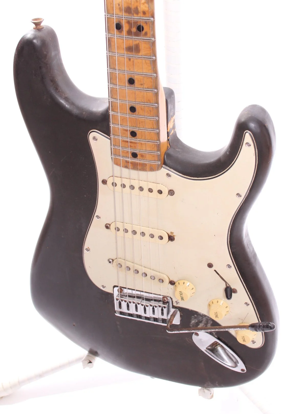 1973 Fender Stratocaster black over olympic white - Image 3