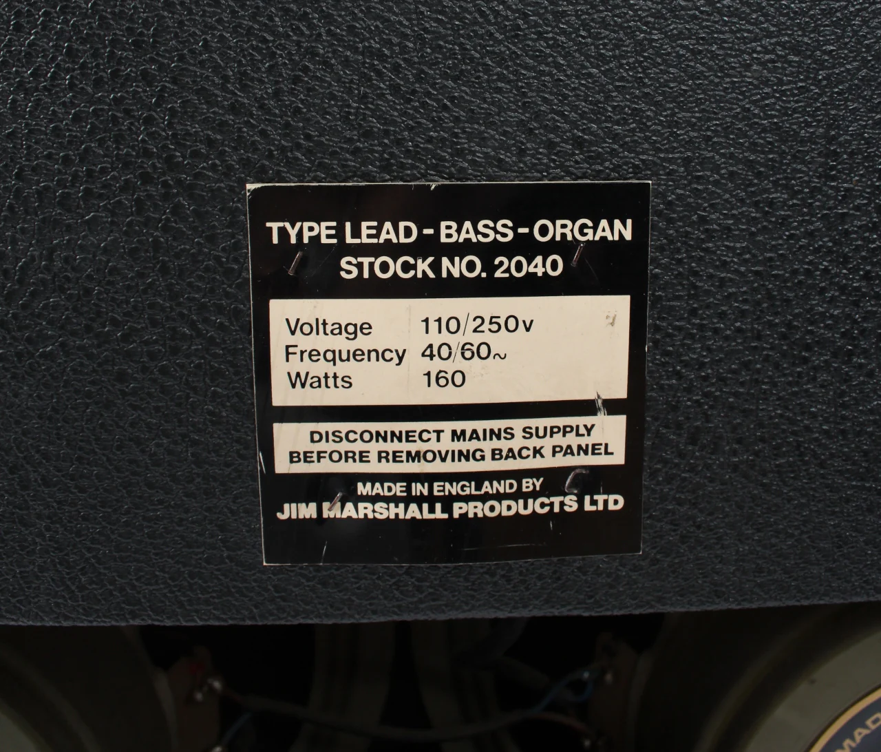 1973 Marshall Artisté 2040 Lead Bass Organ 2x12" combo black - Image 5