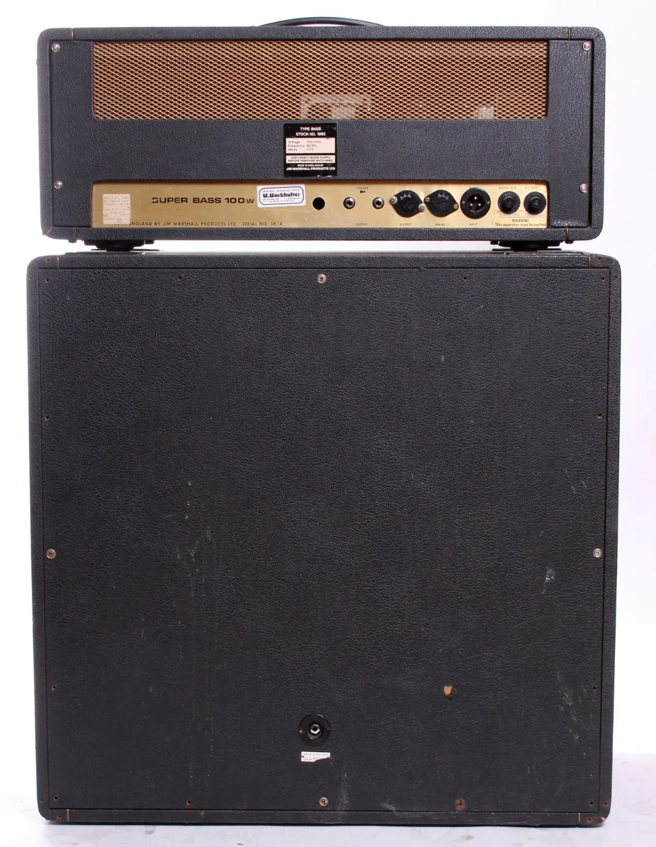 1973 Marshall Super Bass Amplifier with 4x12" Cabinet - Image 2
