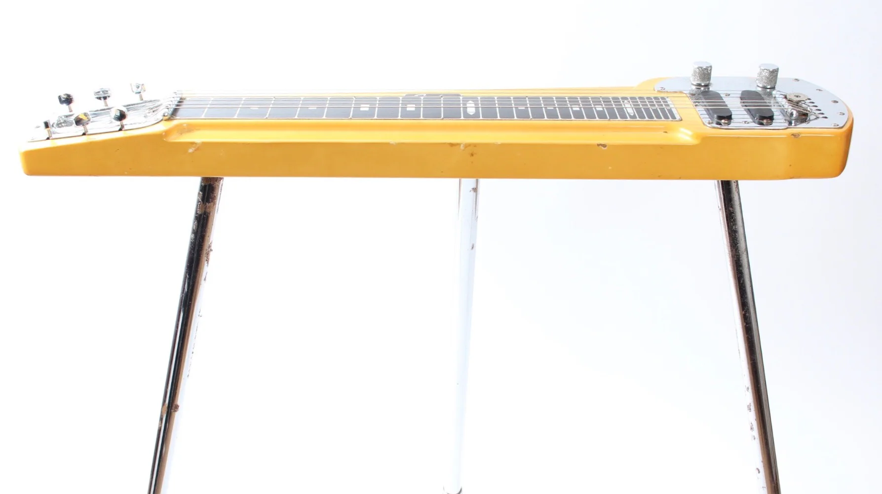 1976 Fender Deluxe 6 Console Lap Steel olympic white - Image 6
