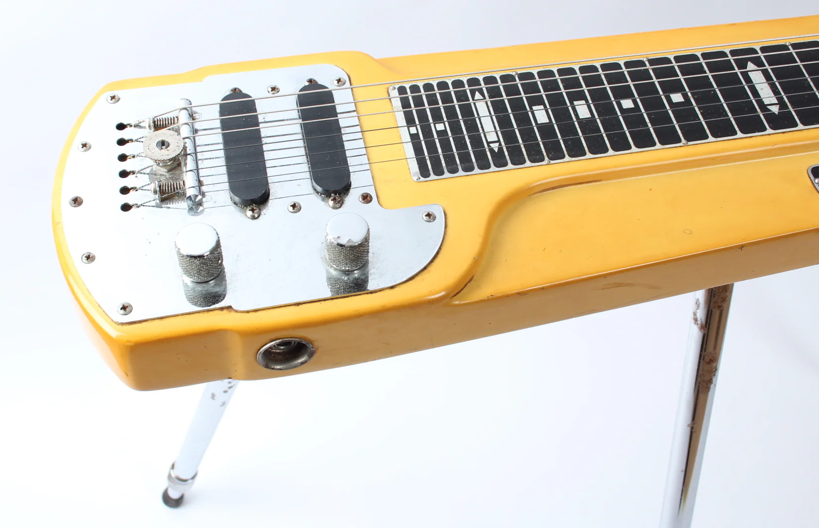 1976 Fender Deluxe 6 Console Lap Steel olympic white - Image 8