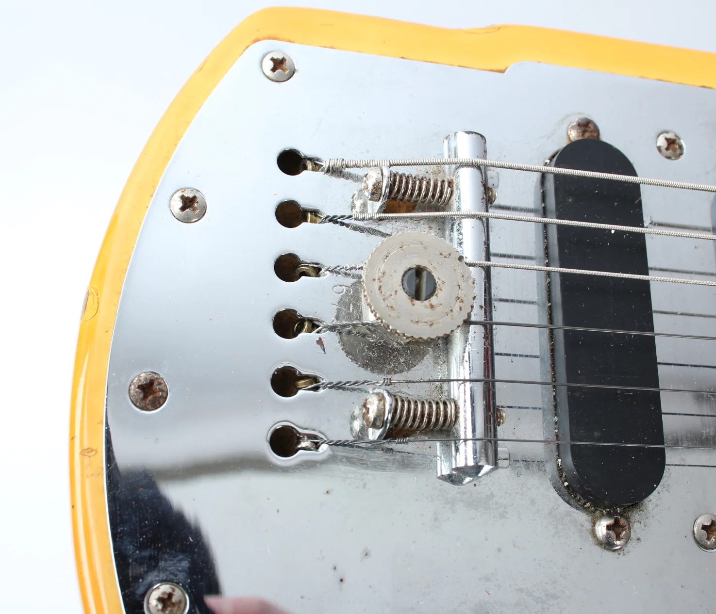 1976 Fender Deluxe 6 Console Lap Steel olympic white - Image 9