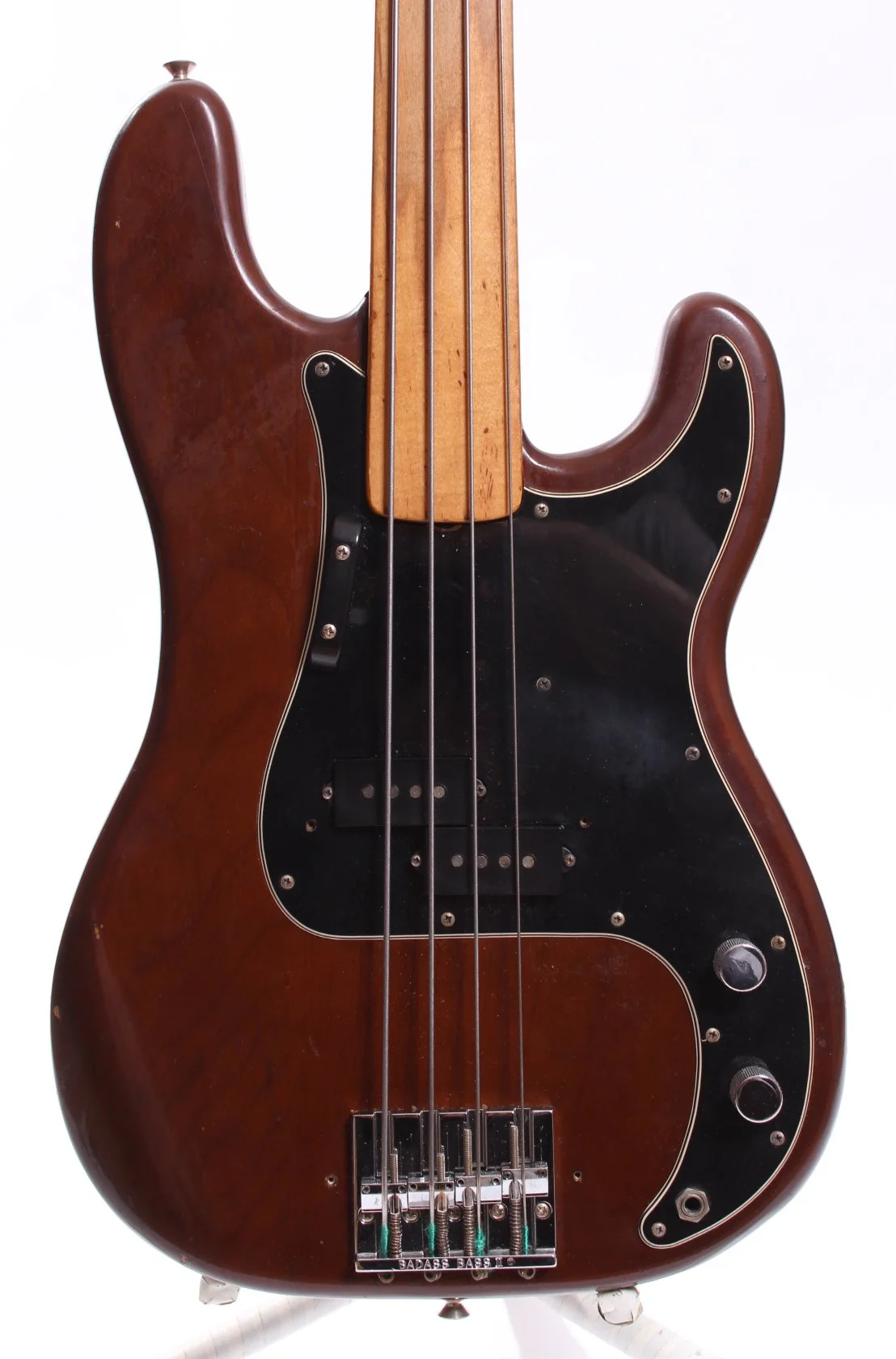1976 Fender Precision Bass fretless mocha brown - Image 3
