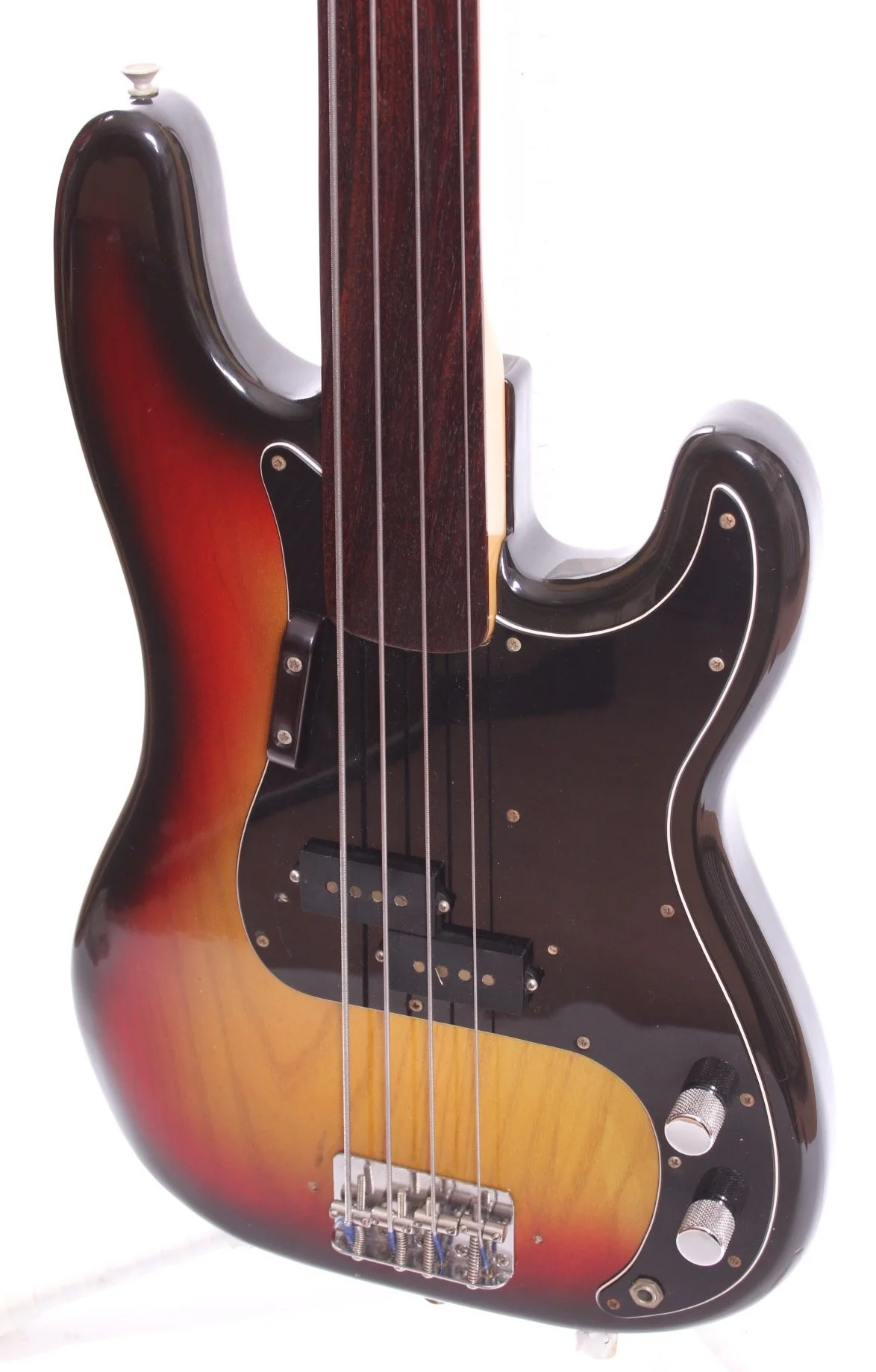 1976 Fender Precision Bass fretless sunburst - Image 2