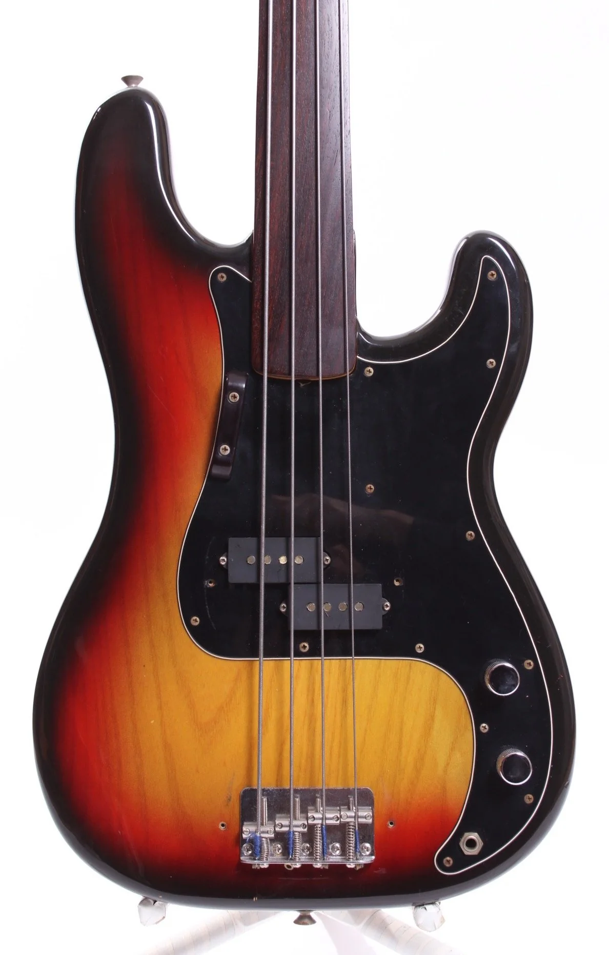 1976 Fender Precision Bass fretless sunburst - Image 3
