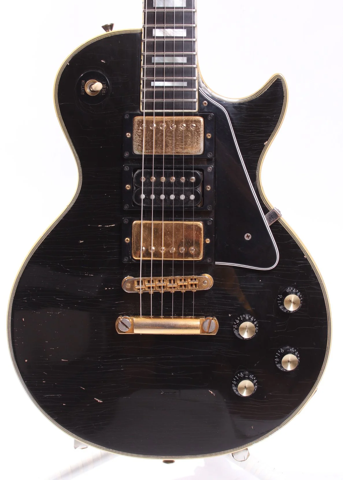 1976 Gibson Les Paul Custom three pickups ebony - Image 2