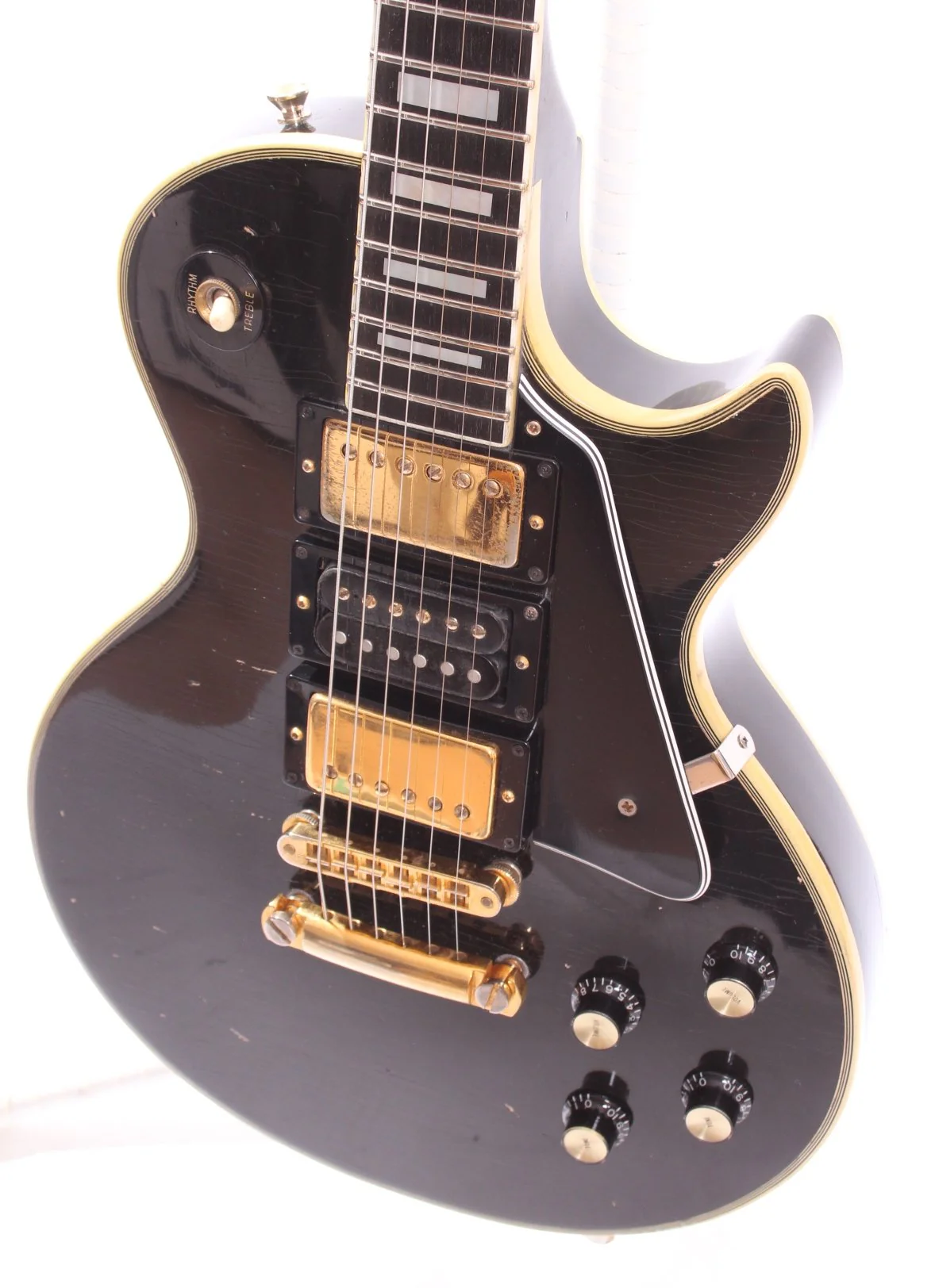1976 Gibson Les Paul Custom three pickups ebony - Image 3