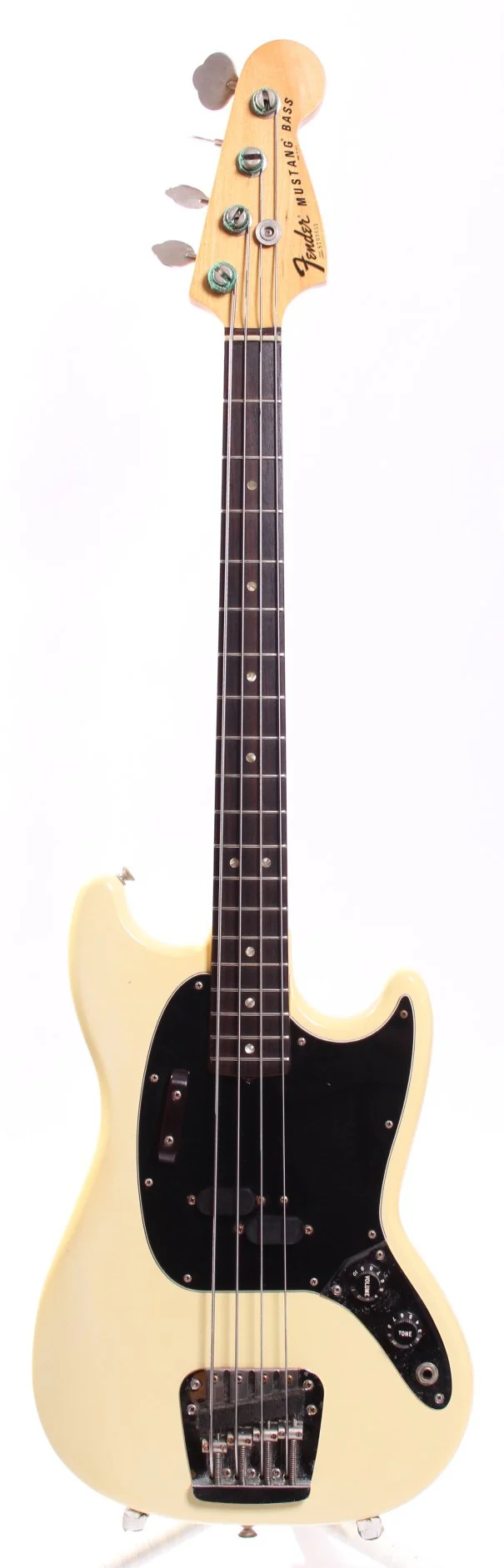 1977 Fender Mustang Bass olympic white