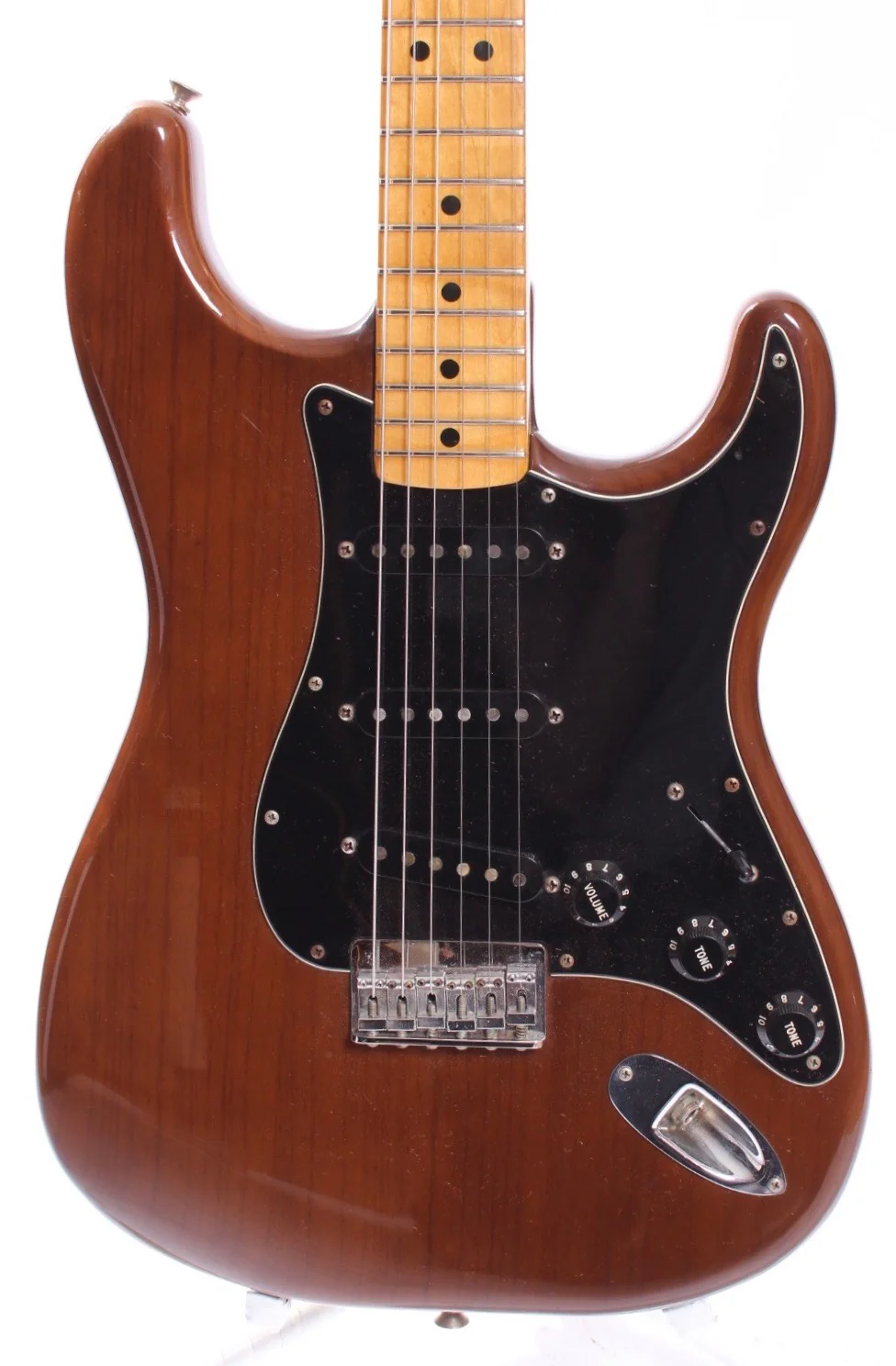 1977 Fender Stratocaster hardtail mocha brown - Image 2