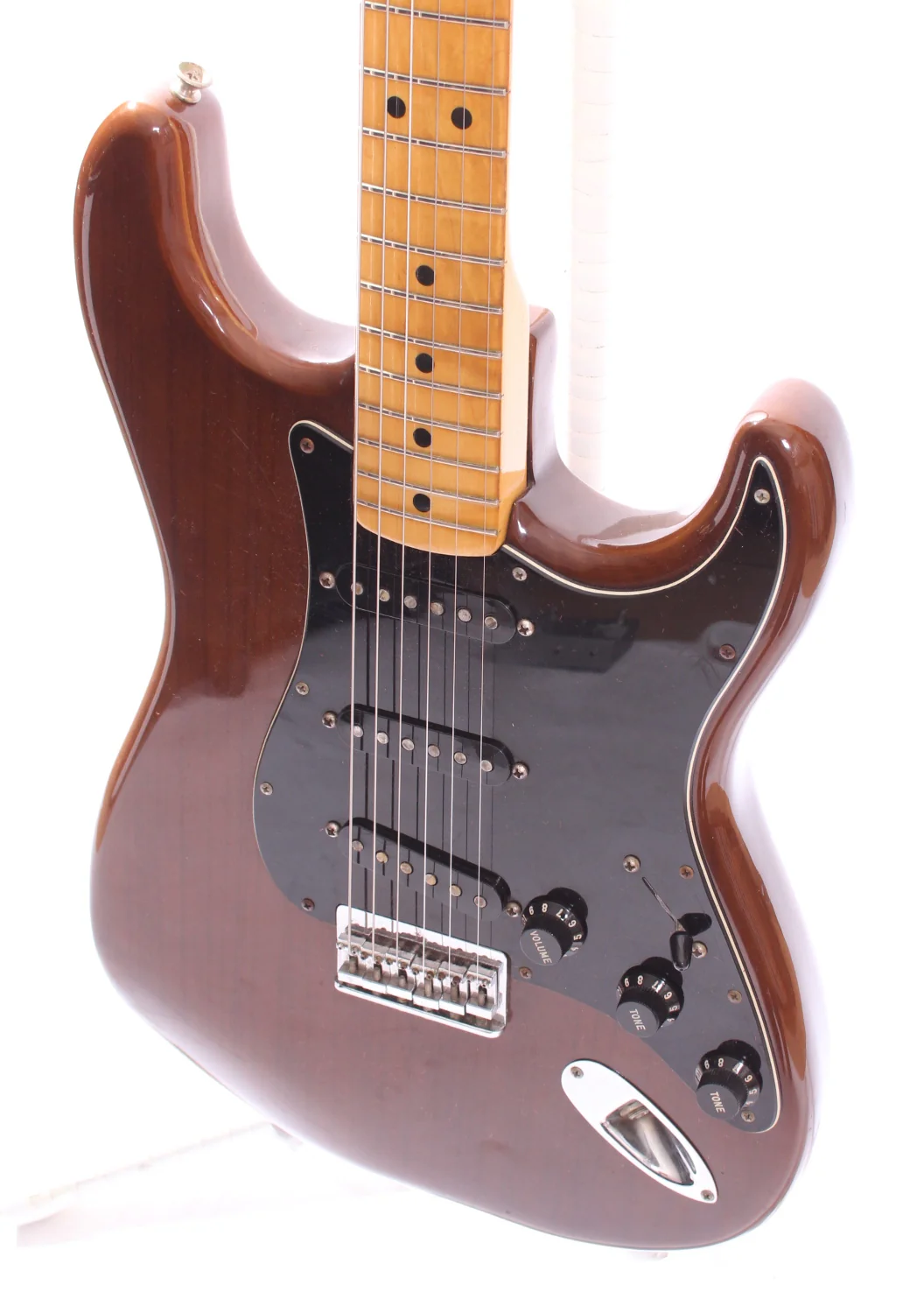 1977 Fender Stratocaster hardtail mocha brown - Image 3