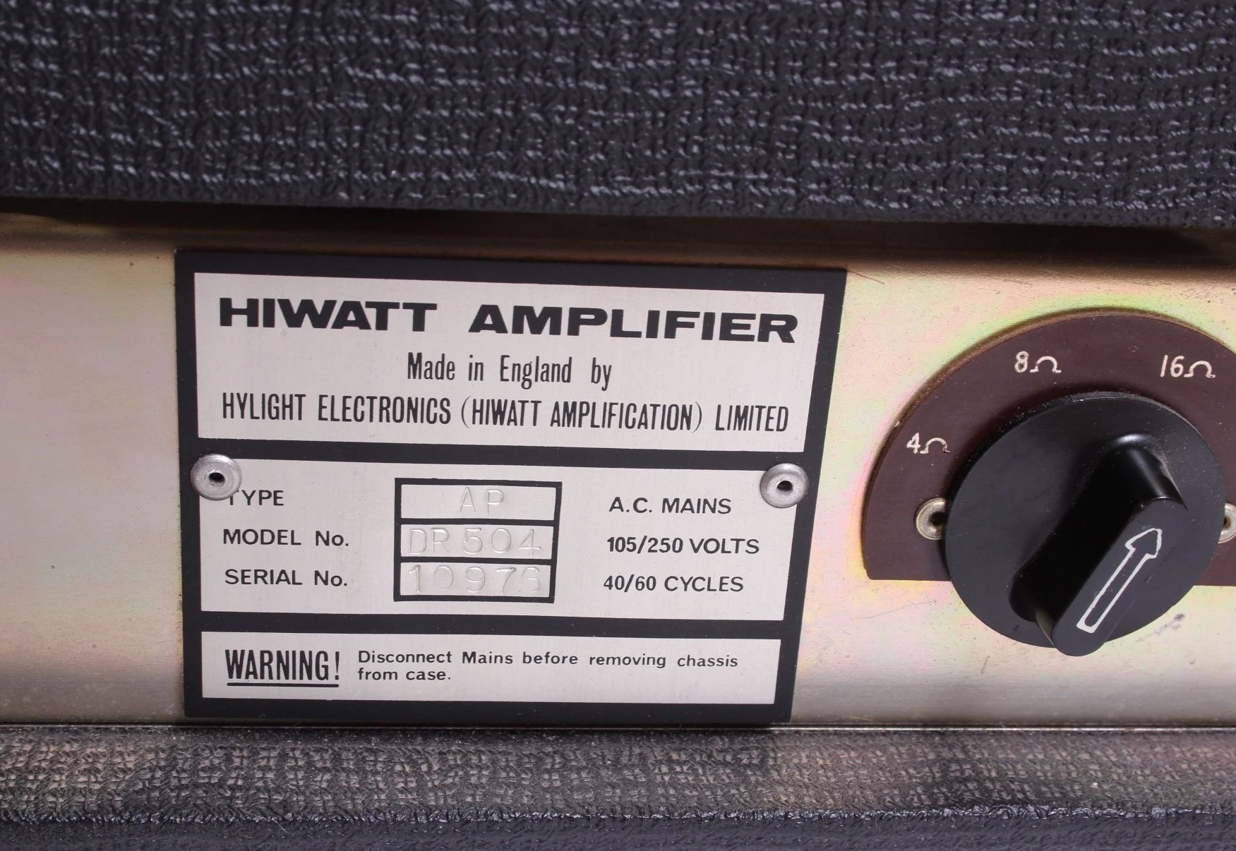 1977 Hiwatt Custom 50 DR-504 - Image 5
